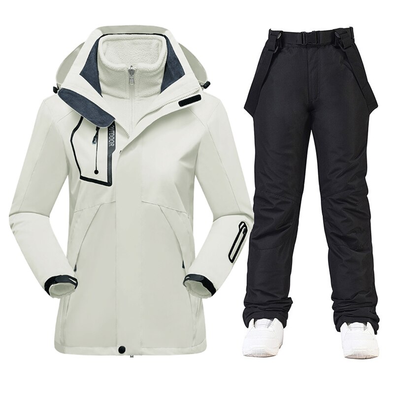 스키복 남성 겨울 양털 스키 재킷과 바지 따뜻한 방수 스노우보드 재킷, 남성 야외 하이킹 캠핑 스노우 의상
